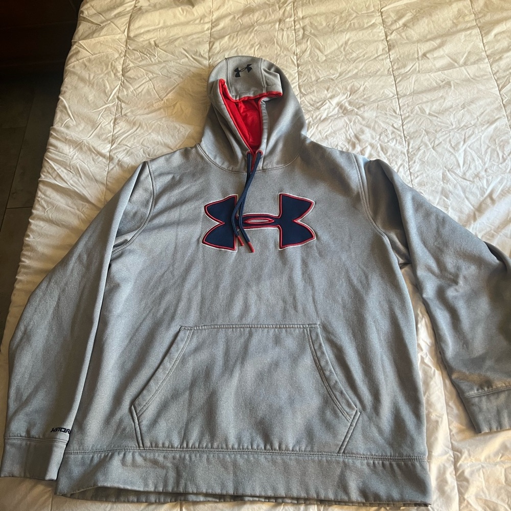Under Armour Red and Gray Hoodie